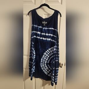 Navy Tie-Dye Swim Coverup